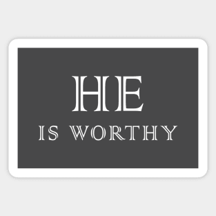 He Is Worthy - Revelation 5:9 Faith, Christianity, Jesus Sticker